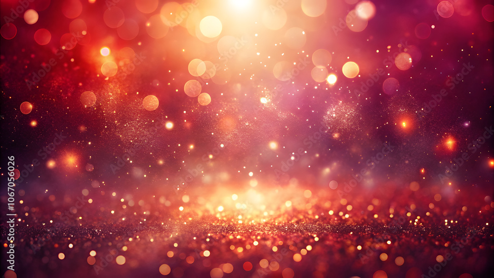 Naklejka premium Romantic Red Background with Purple Light Leaks and Dust. Perfect for: Valentine's Day, romantic evenings, cultural festivals