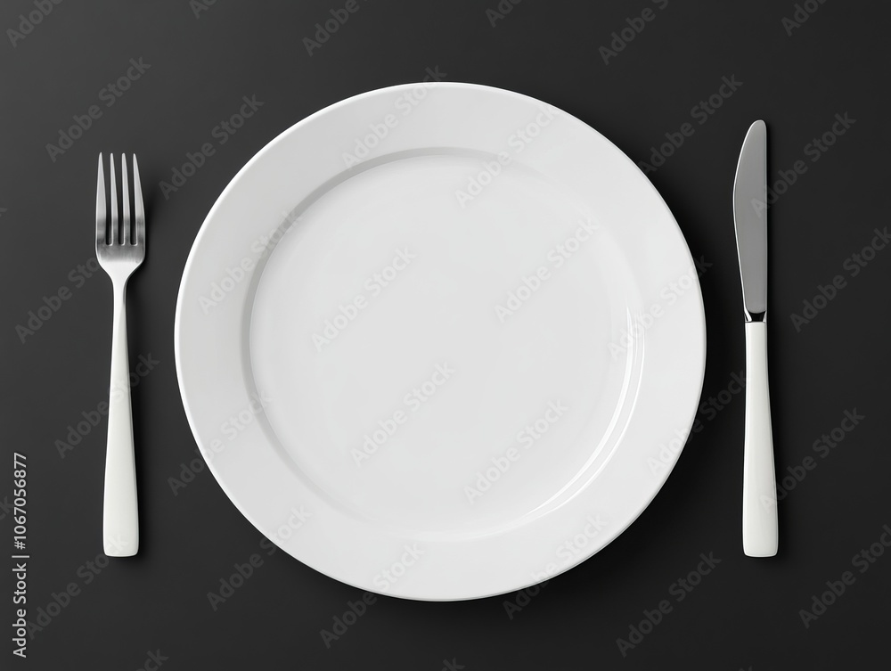 Empty plate with a minimalist monochrome design, captured in close-up with subtle lighting, ideal for modern dining or high-end restaurants, Photorealistic Empty plate with a minimalist monochrome design, captured in close-up with subtle lighting, ideal for modern dining or high-end restaurants, Photorealistic