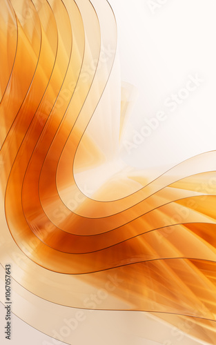 Fototapeta Naklejka Na Ścianę i Meble -  Gold abstract glass background, 3d rendering.