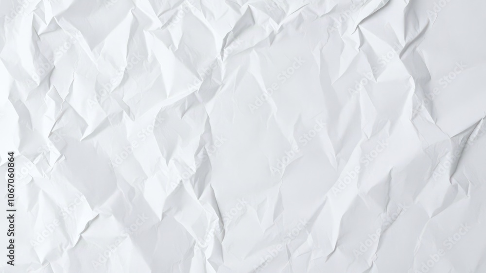 Crumpled white paper with faint lines and wrinkles, perfect for backgrounds or textures, backdrop, crumpled Crumpled white paper with faint lines and wrinkles, perfect for backgrounds or textures, backdrop, crumpled