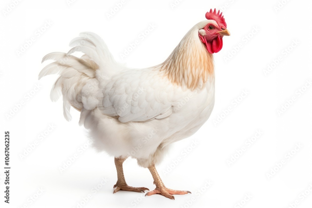 Fototapeta premium Chicken poultry animal white.