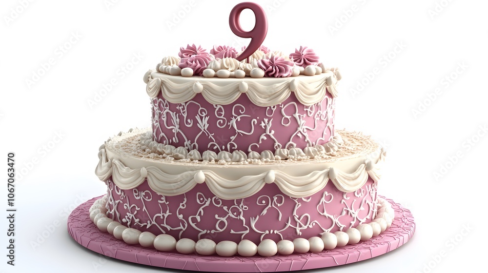 9th Birthday Cake, Pink, White Background, Abstract Image, Texture, Pattern Background, Wallpaper, Cover and Screen of Smartphone, PC, Laptop, 9:16 and 16:9 Format 9th Birthday Cake, Pink, White Background, Abstract Image, Texture, Pattern Background, Wallpaper, Cover and Screen of Smartphone, PC, Laptop, 9:16 and 16:9 Format