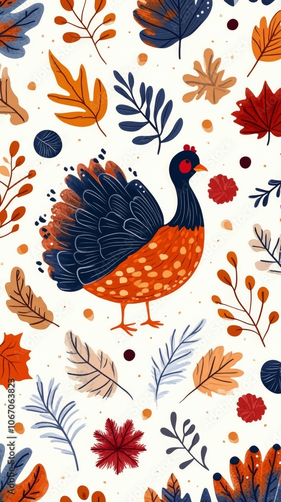 Bird perched among vibrant autumn leaves, showcasing fall colors. Bird perched among vibrant autumn leaves, showcasing fall colors.