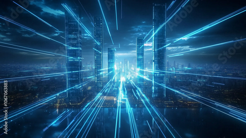 Wallpaper Mural データ通信やグローバルネットワークの象徴 Torontodigital.ca