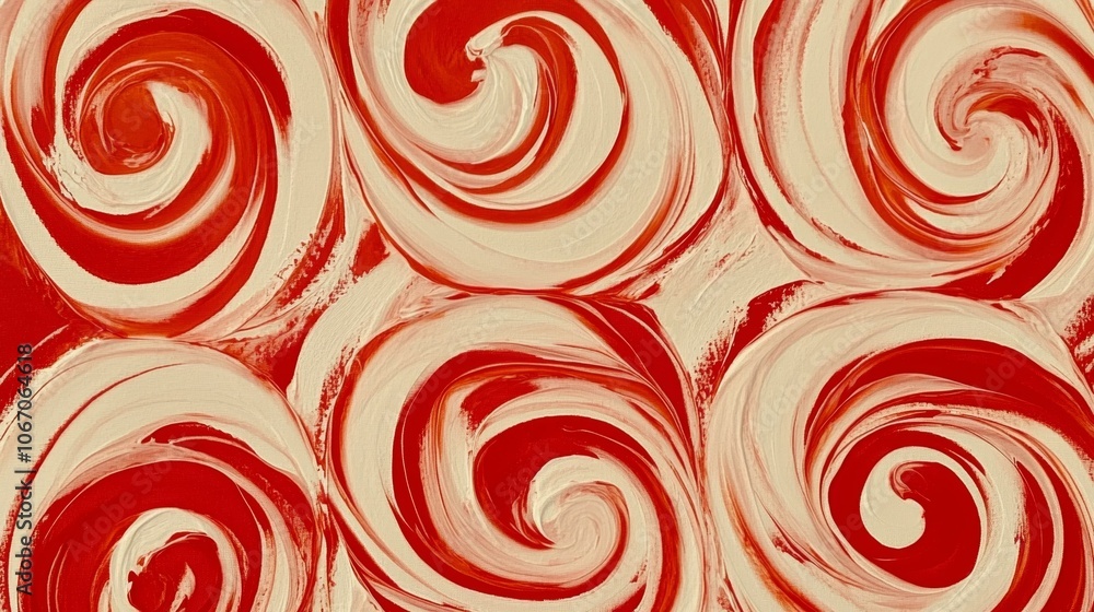 Abstract swirls on vibrant red background, bold artistic expression. Abstract swirls on vibrant red background, bold artistic expression.