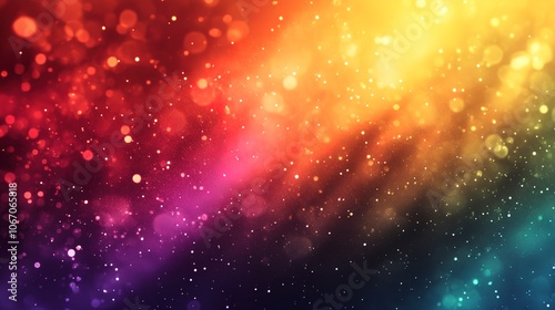 A clipart of a colorful rainbow and stars.