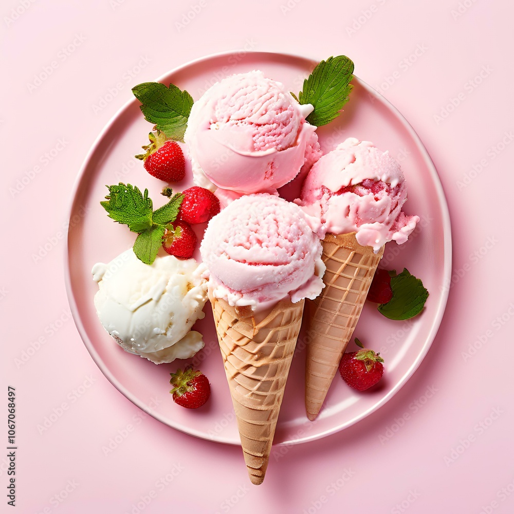 vanilla cream with strawberry vanilla cream with strawberry