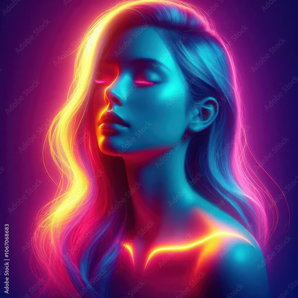 Beautiful girl design using artificial intelligence Beautiful girl design using artificial intelligence