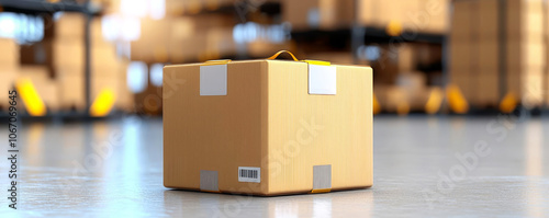 postal parcel logistics shipping parcels 3dillustration brown packages photo