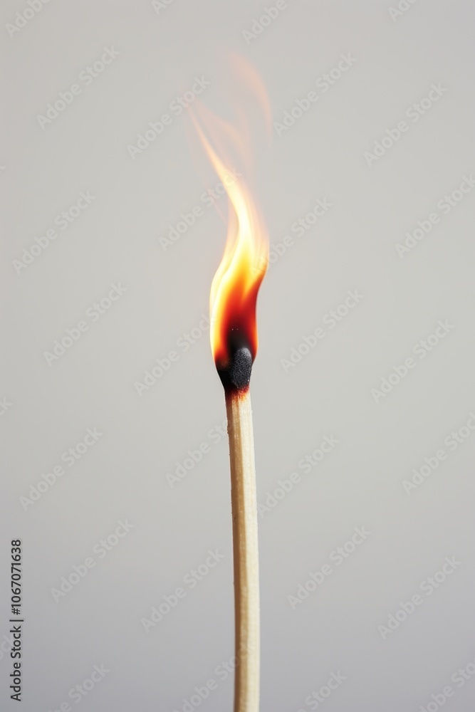 Burning match fire burning flame. Burning match fire burning flame.
