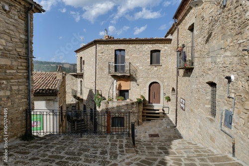 The medieval village of Guardia Perticara in Basilicata, Italy.
