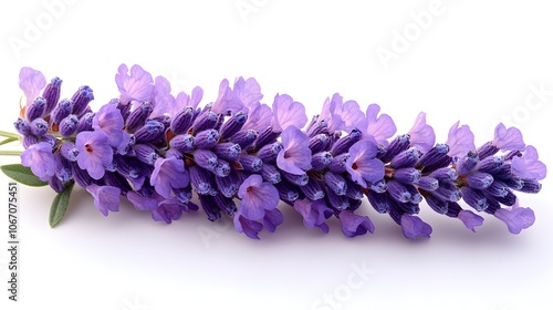 Close-up of Fragrant Lavender Flowers in Vibrant Purple Hues Blooming on Delicate Stems with Soft Green Leaves. Peaceful and Calming Pastoral Scenery Perfect for Aromatherapy,Spa.