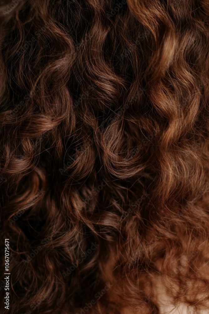 Close-Up of Brown Curly Hair Texture Close-Up of Brown Curly Hair Texture