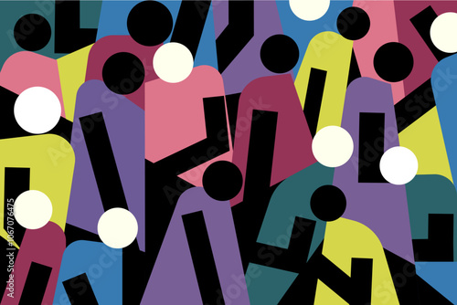 Vector illustration representing vibrant community and integration