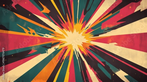 Colorful Abstract Explosion Background Design