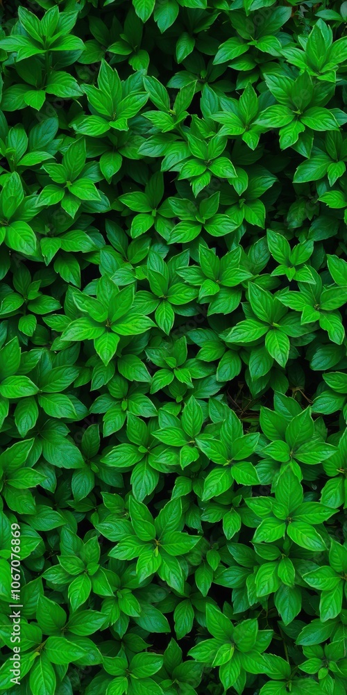 Close-up shot of dense green foliage creating a vibrant and textured background, environment Close-up shot of dense green foliage creating a vibrant and textured background, environment