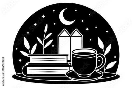 Books and coffee, quiet place, love coffee