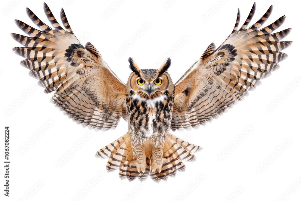 Fototapeta premium Majestic owl in flight