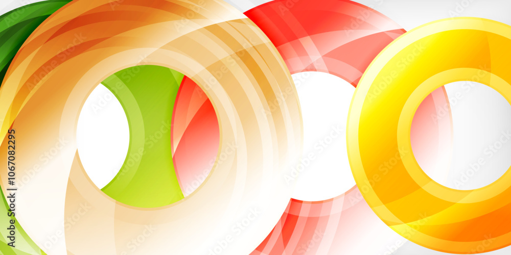 Bright colorful circles with light effects. Abstract background Bright colorful circles with light effects. Abstract background