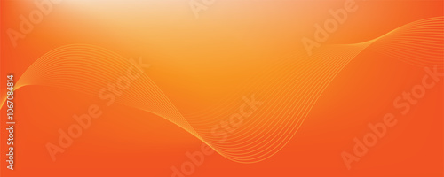 abstract orange gradient background with waves