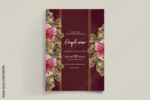 BRIDAL SHOWER FLORAL INVITATION TEMPLATE