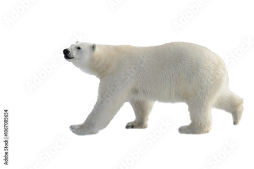 standing, environment, safe, no people, svalbard, polar bear, white background, weather, warm, collage, dangerous, ursus maritimus, wild animal, isolated on white, warming, white-background, power, hu