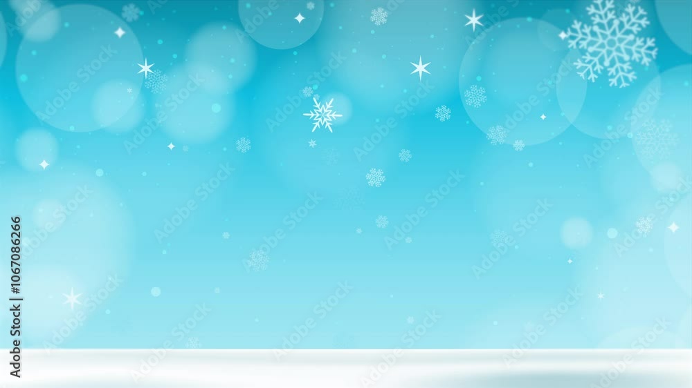 Falling snowflakes 4K animation. Enchanting drifting snowflakes background Falling snowflakes 4K animation. Enchanting drifting snowflakes background