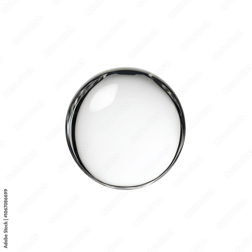 Glossy sphere on a white isolated background with reflections and highlights. Glossy sphere on a white isolated background with reflections and highlights.