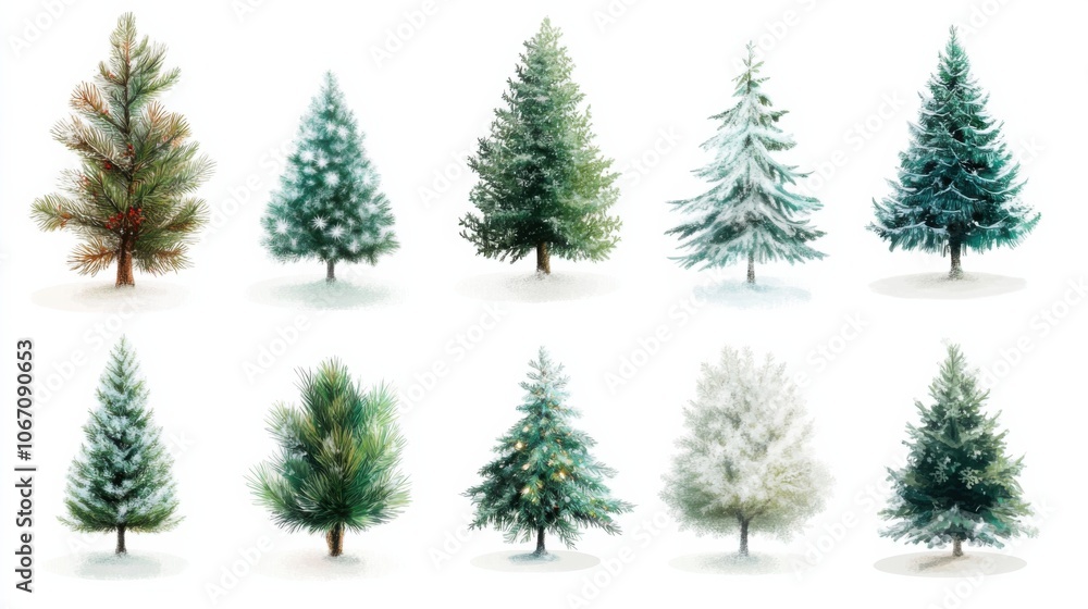 Variety of Christmas Trees for Holiday Decor Variety of Christmas Trees for Holiday Decor