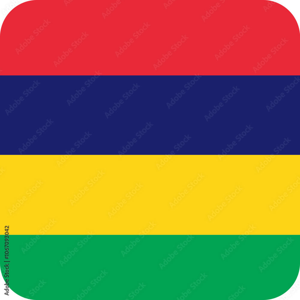 Mauritius Flag Square Icon Mauritius Flag Square Icon