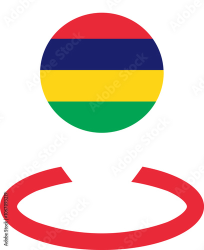 Free Download Location Icon of Mauritius Flag - GFXLoad