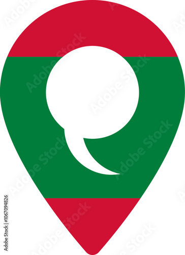 Free Download Maldives Flag In Pin - GFXLoad