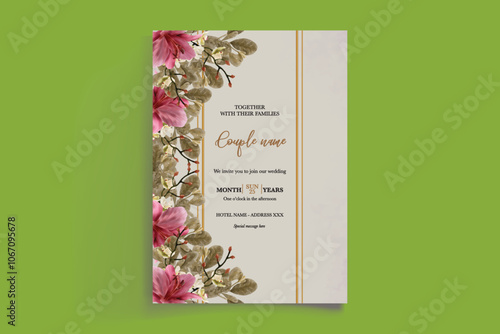 BRIDAL SHOWER FLORAL INVITATION TEMPLATE