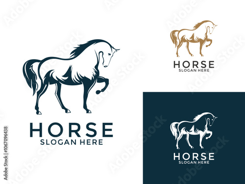 Horse Elegant Logo Symbol Vector, simple vintage horse logo vector illustration