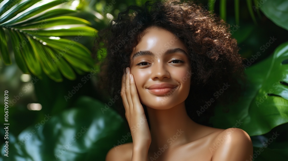 Young woman holding a pump bottle with skin care product Young woman holding a pump bottle with skin care product