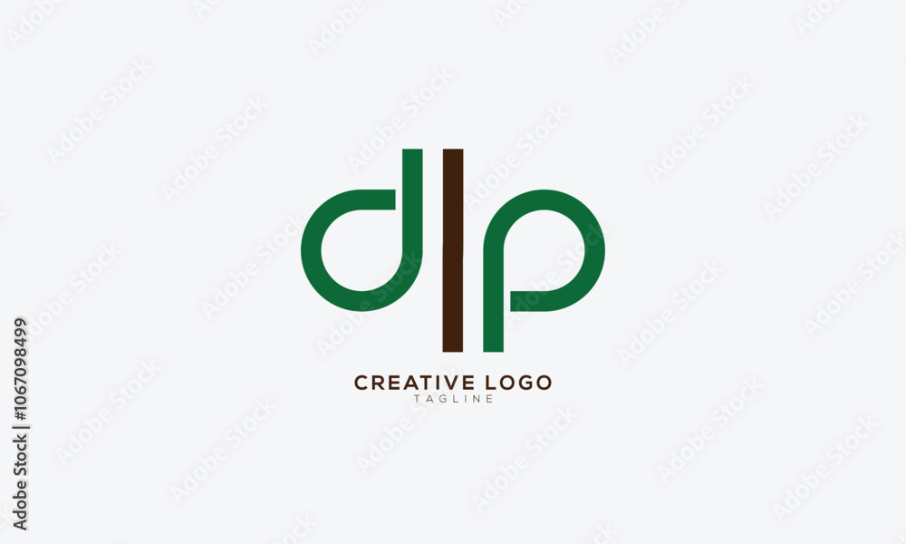 DIP Abstract initial monogram letter alphabet logo design DIP Abstract initial monogram letter alphabet logo design