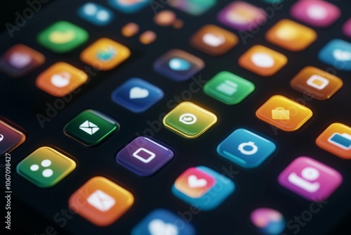 application icons set background 