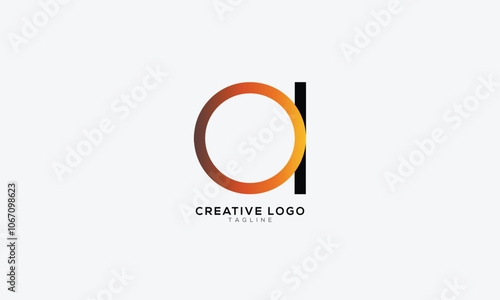 OI Abstract initial monogram letter alphabet logo design