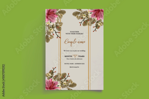 BRIDAL SHOWER FLORAL INVITATION TEMPLATE