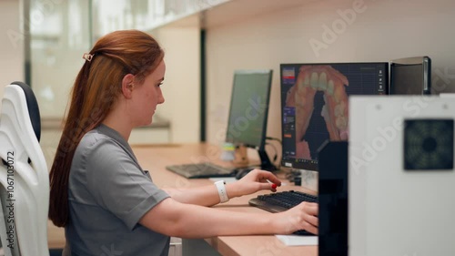 professional laboratory for the production of dental prostheses veneers 3D model of teeth on a computer discussion of further work