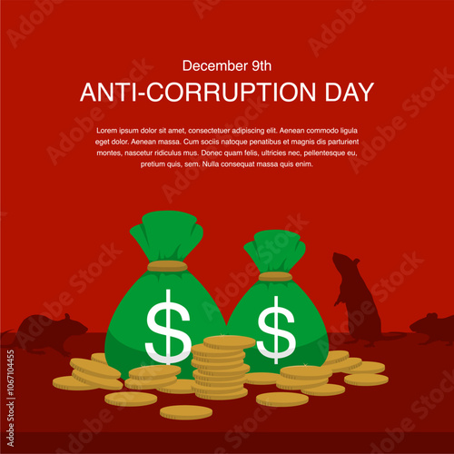 vector anti corruption day poster template