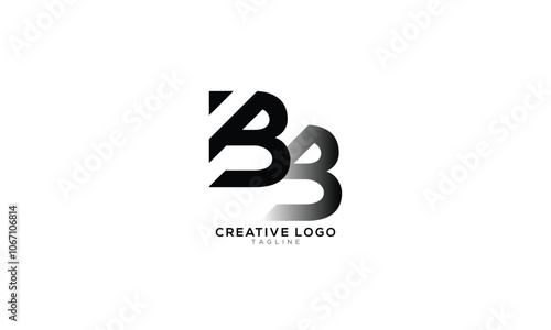 BB Abstract initial monogram letter alphabet logo design