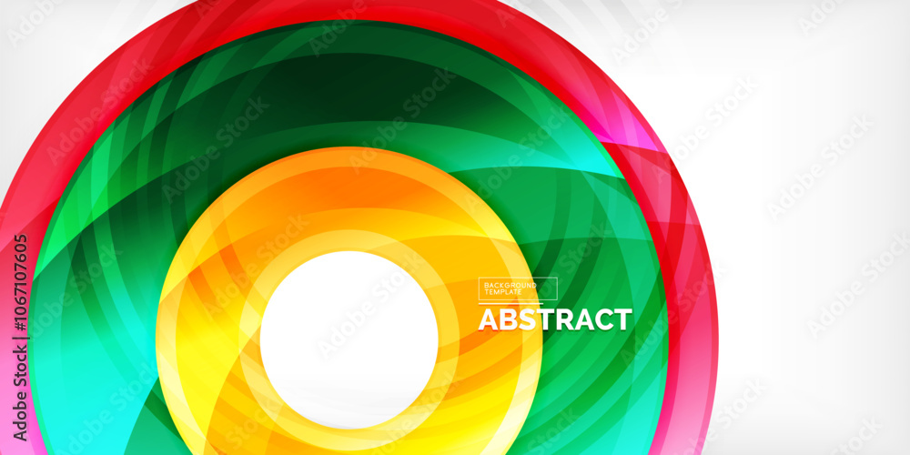 Bright colorful circles with light effects. Abstract background Bright colorful circles with light effects. Abstract background