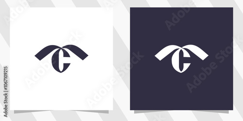 letter mc cm logo design vector