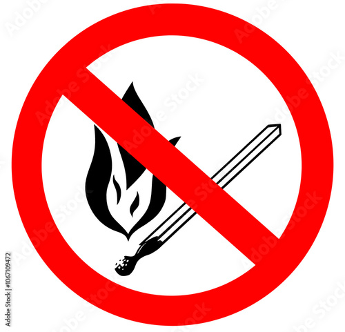 No open flames and smoking prohibited sign