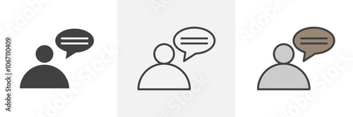 Expert opinion icon in black and colored style.