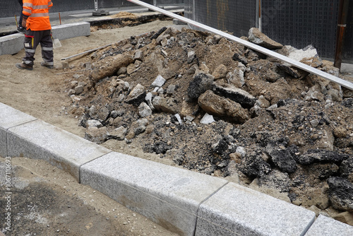 Foto Travaux de réfection de la chaussée et des trottoirs