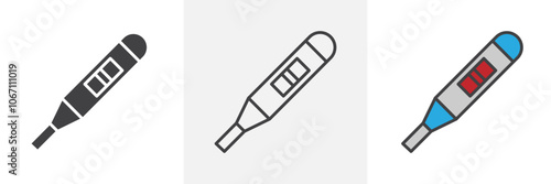 Pregnancy test icon in black and colored style.