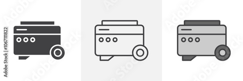 Electric generator icon in black and colored style.