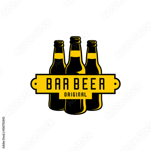 Three bottle of beer vector